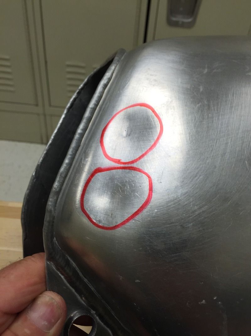 methods of removing aluminum fuel tank dents. Page 2 Cafe Husky